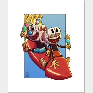 Cuphead and mugman Posters and Art